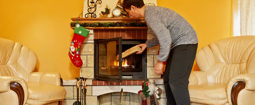 Rusted Metal Fireplace Restoration in San Ramon, California